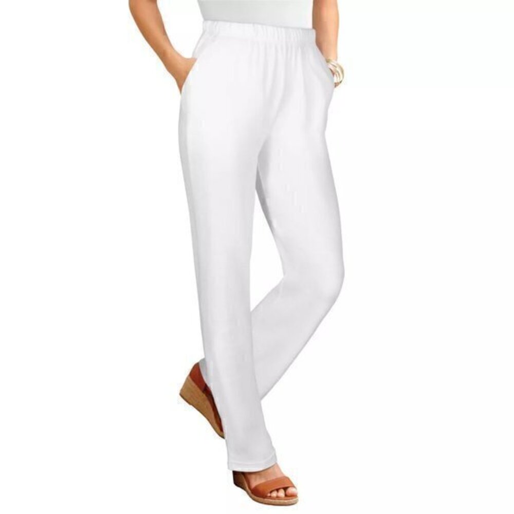 [Jessica London] White Pull Up Pants - Size 14W